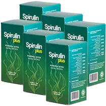 Lot de six bouteilles de Spirulin Plus