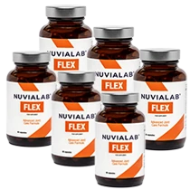 Pack de six bouteilles de NuviaLab Flex, illustrant la meilleure offre disponible