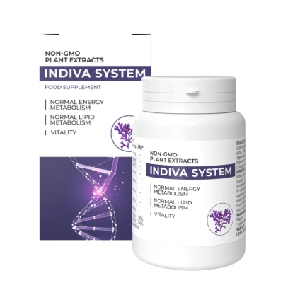 Boîte de InDiva System avec ses ingrédients naturels en évidence