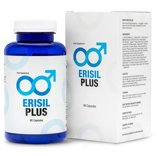 Flacon d'Erisil Plus, complément alimentaire pour la vitalité masculine