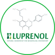 Représentation de Luprenol®, ingrédient actif de NuviaLab Meno