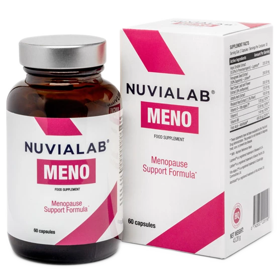 Bouteille de NuviaLab Meno pour le soutien de la ménopause