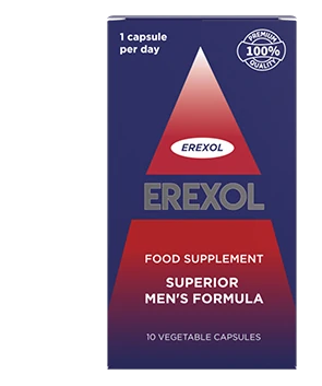 Le produit Erexol, symbolisant le traitement révolutionnaire contre la prostatite et l'adénome.